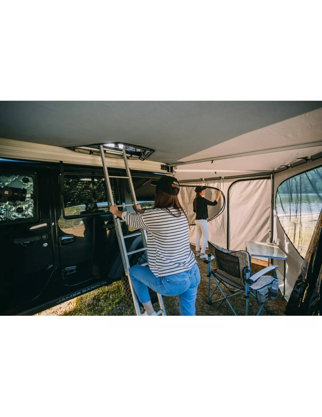 Store tunnel ingang 58cm rechterkant voor dak tent ruimte James