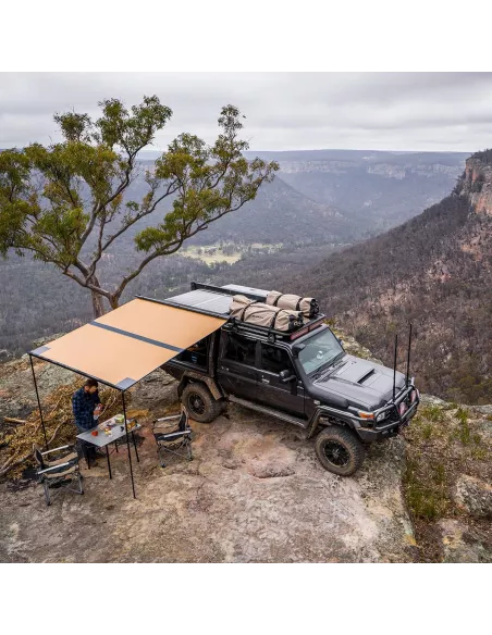 AWNING ALUMINIUM BLACK 2M WITH LIGHT ARB ARB - accessoire 4x4
