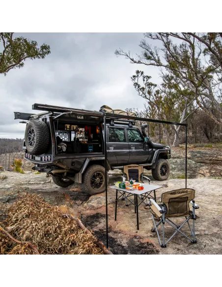 AWNING ALUMINIUM BLACK 2M WITH LIGHT ARB ARB - accessoire 4x4