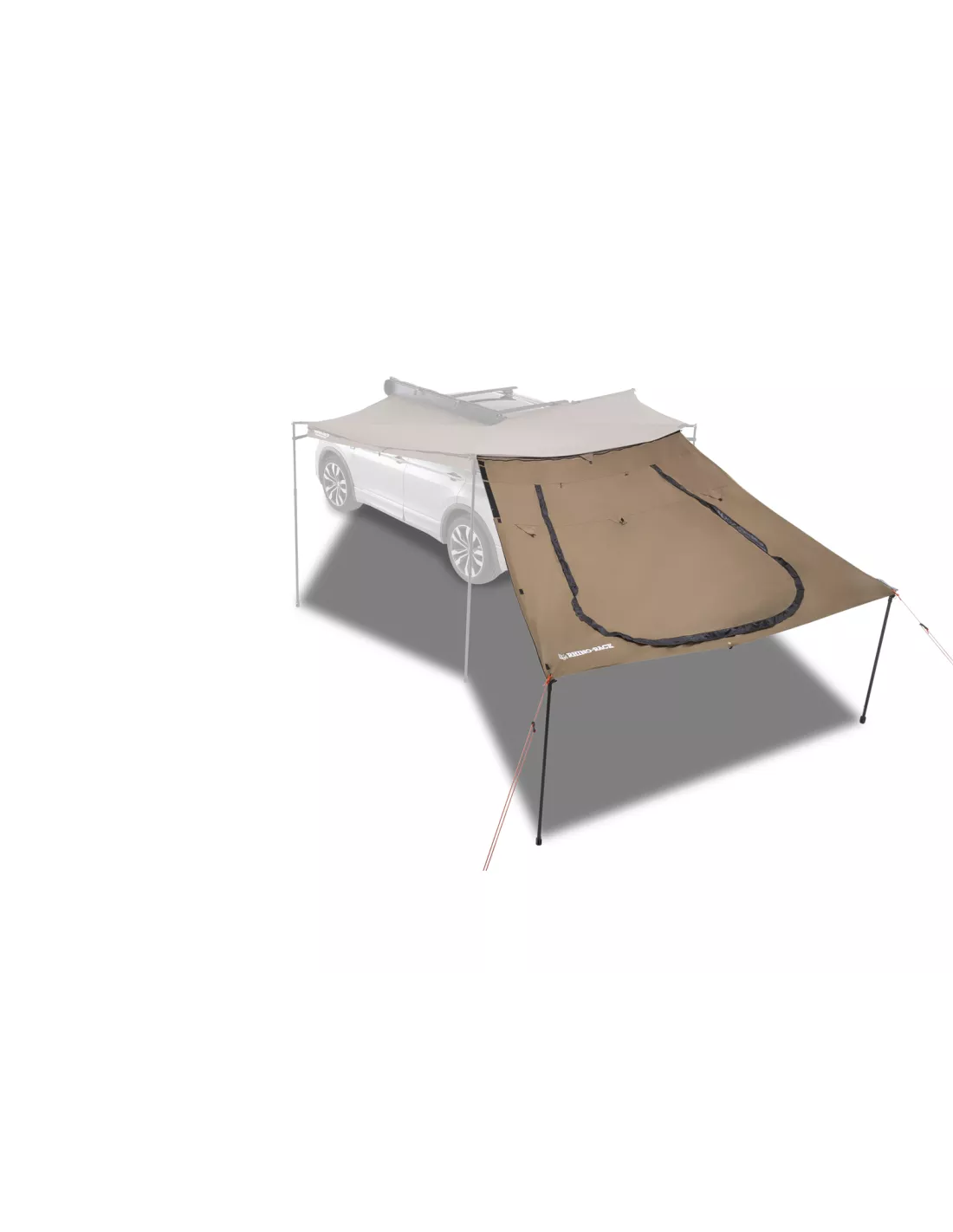 Extension trapézoïdale avec porte pour auvent RHINO RACK 33400