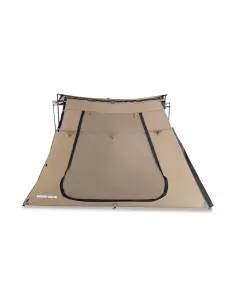 Paroi latérale trapézoïdale avec porte pour auvent Batwing compact