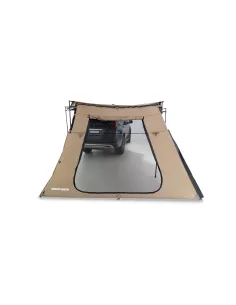 Paroi latérale trapézoïdale avec porte pour auvent Batwing compact 2