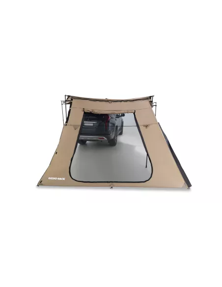 Paroi latérale trapézoïdale avec porte pour auvent Batwing compact