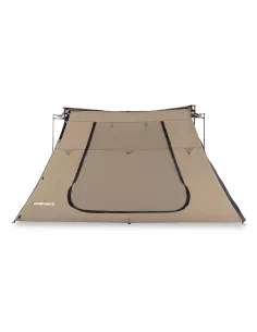 Paroi extension trapézoïdale avec porte pour auvent Batwing Rhinorack