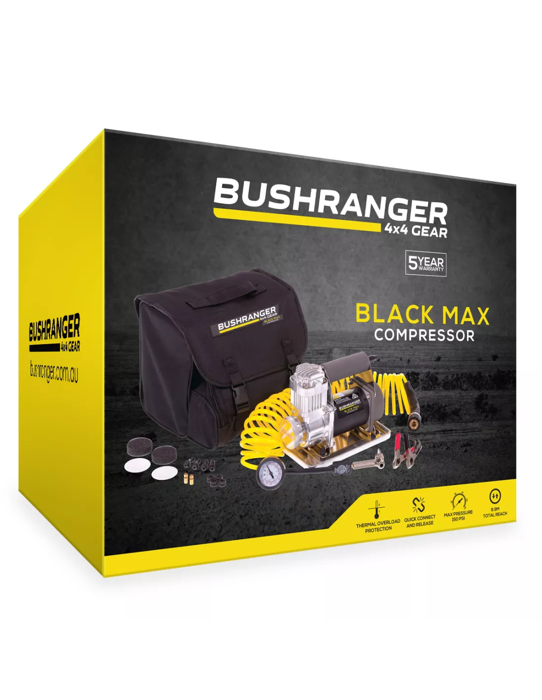 BUSHRANGER Schwarzer Max-Kompressor BUSHRANGER - 4x4 Zubehör
