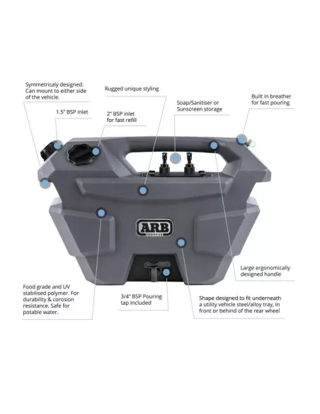 Station de Lavage 28L ARB ARB - accessoire 4x4