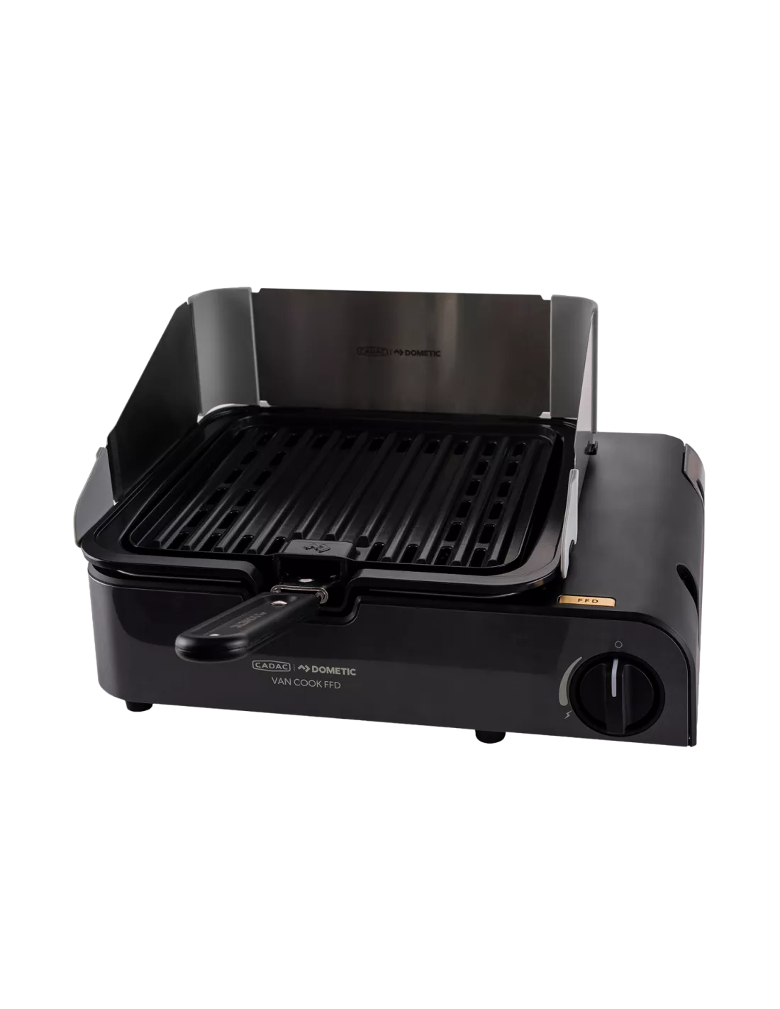Kompakter Gasgrill mit Cadac Plate van Cook FFD BBQ Wohnung CADAC