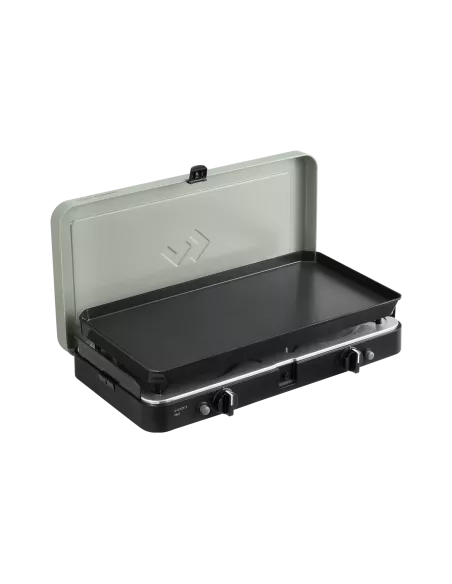 Réchaud portable à gaz 2 brûleurs avec Plancha Cadac 2 Cook 3 Pro