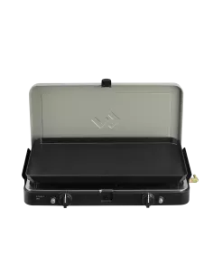 Draagbare gasfornuis 2 branders met Plancha Cadac 2 Cook 3 Pro 2