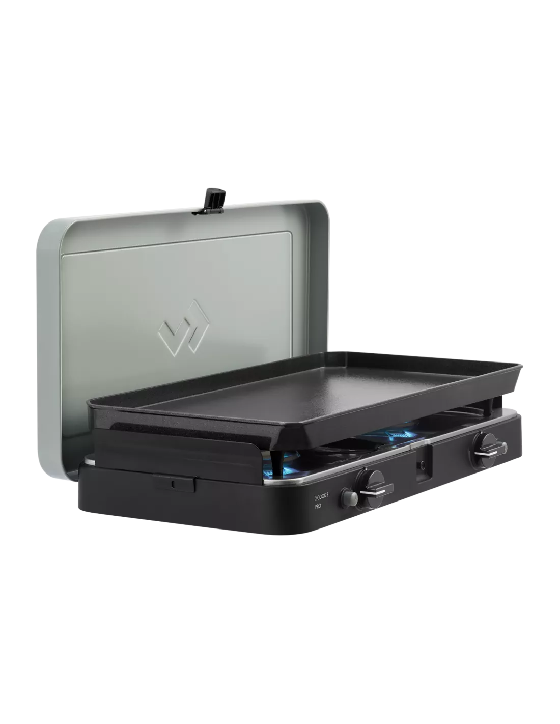 Réchaud portable à gaz 2 brûleurs avec Plancha Cadac 2 Cook 3 Pro