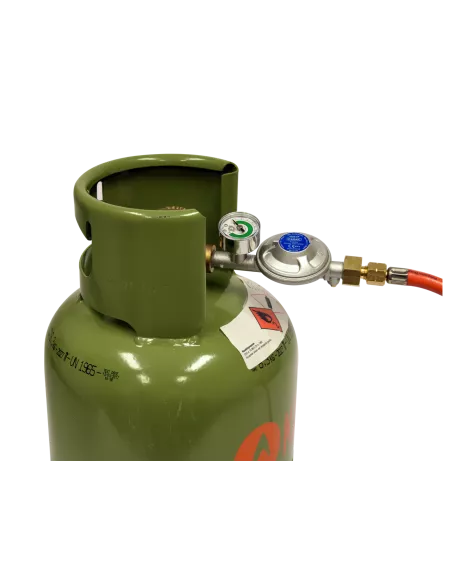 Détendeur universel CADAC 50 mbar avec manomètre et sécurité Overflow