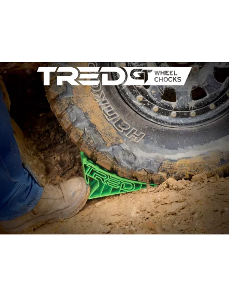 Cales de roue Wheel Chock verte Tred - La paire TRED - accessoire 4x4