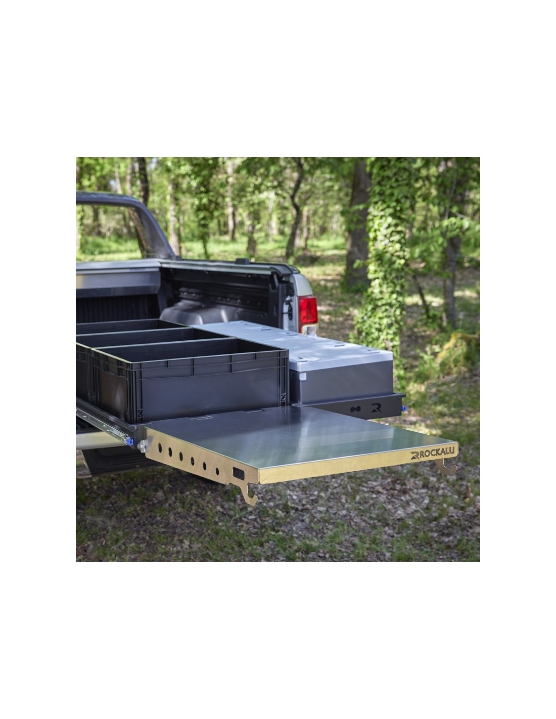 Additional stainless steel worktop for ROCKALU drawers