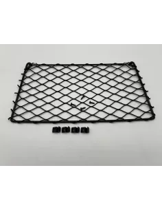 Filet de rangement avec cadre acier noir 370x200mm - avec cavaliers