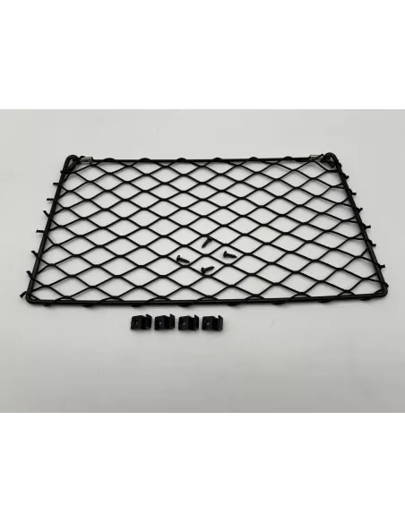 Filet de rangement avec cadre acier noir 370x200mm - avec cavaliers