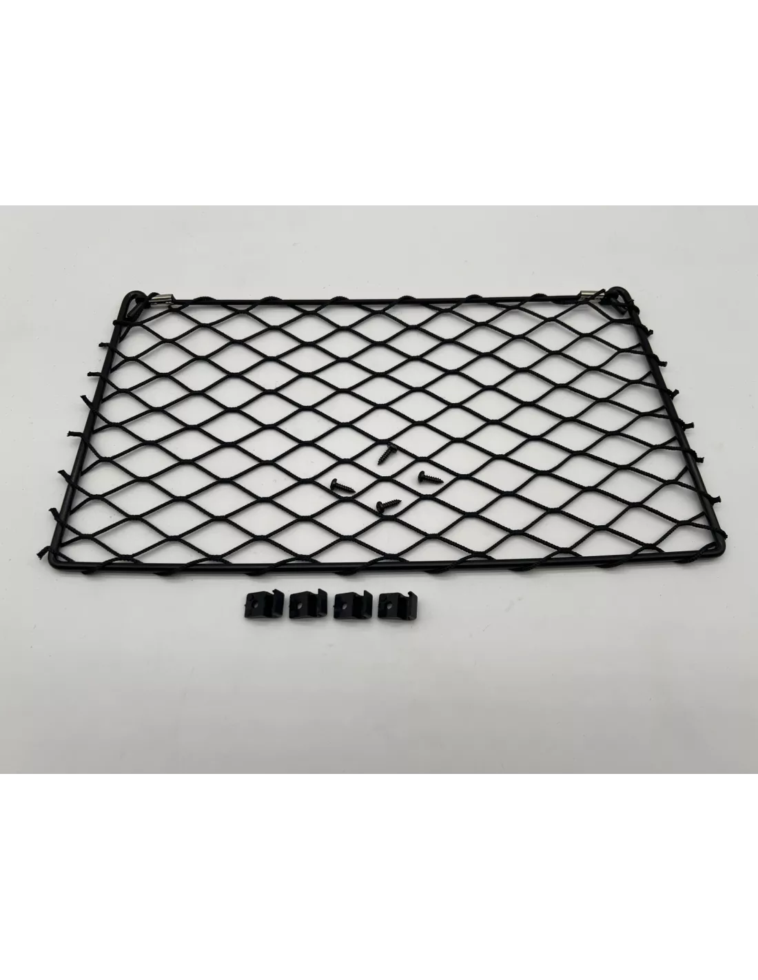 Lagernetz mit schwarzem Stahlrahmen 370x200mm - mit Kavaliers