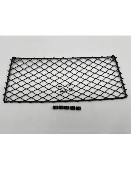 Filet de rangement avec cadre acier noir 500x200mm - avec cavaliers