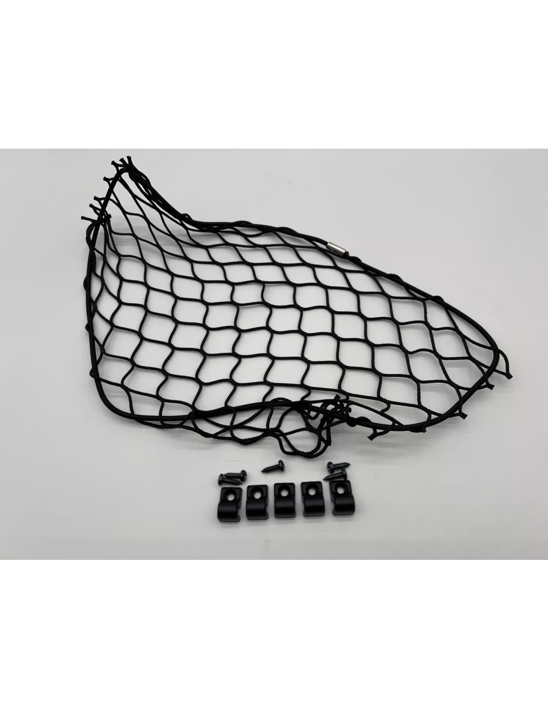 Filet de rangement élastique noir 300x250mm avec cavaliers de