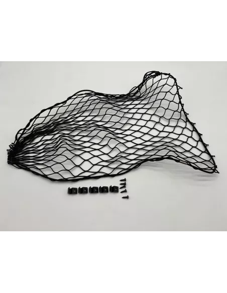 Filet de rangement élastique noir 500x400mm avec cavaliers de