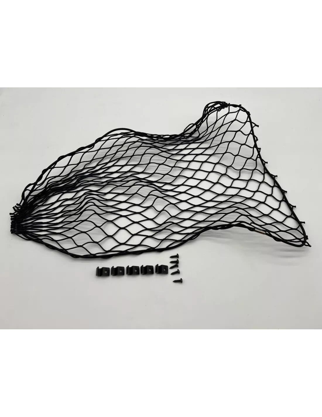 Filet de rangement élastique noir 500x400mm avec cavaliers de