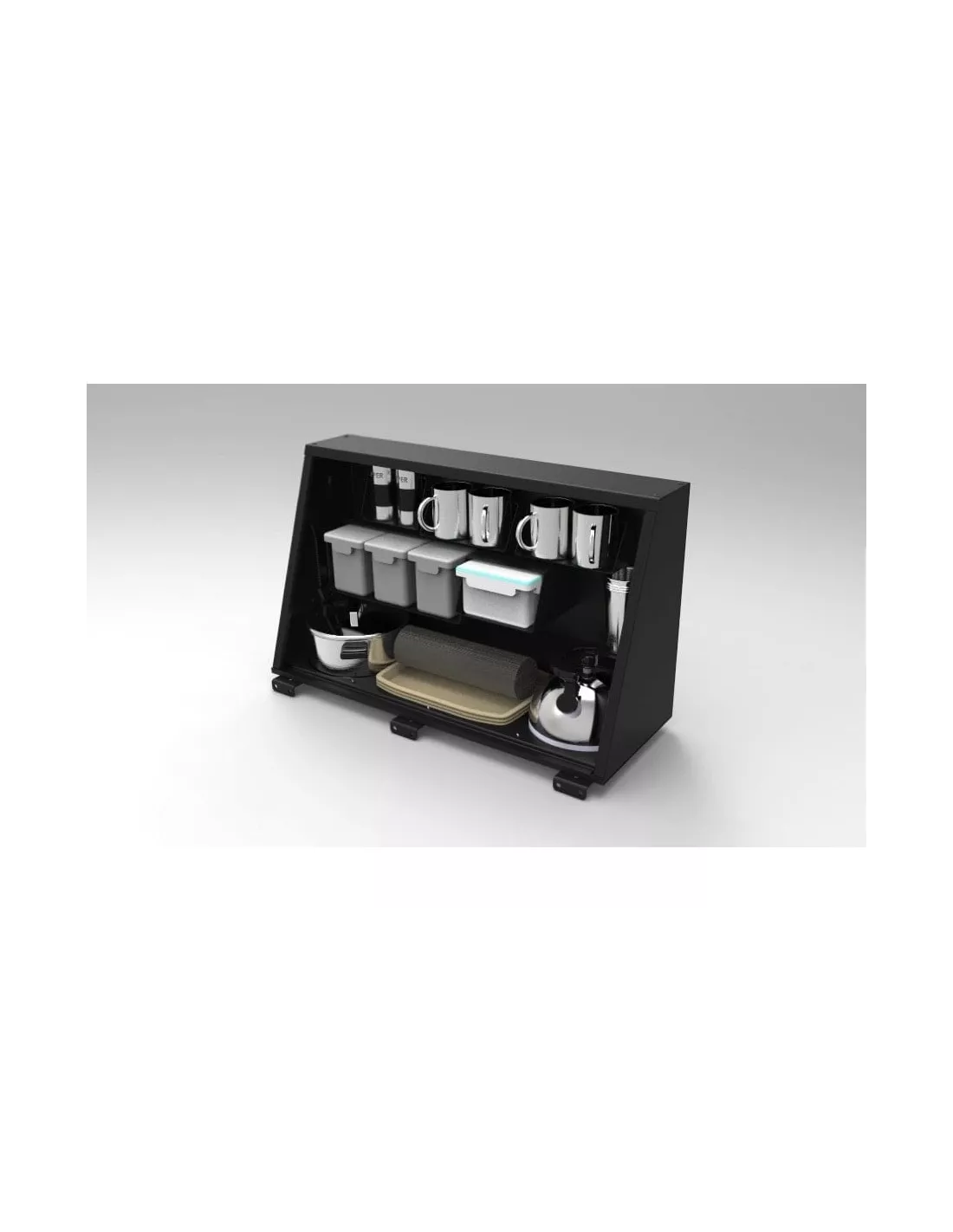 Ensemble de cuisine noir universel 750mm pour compartiments latéraux