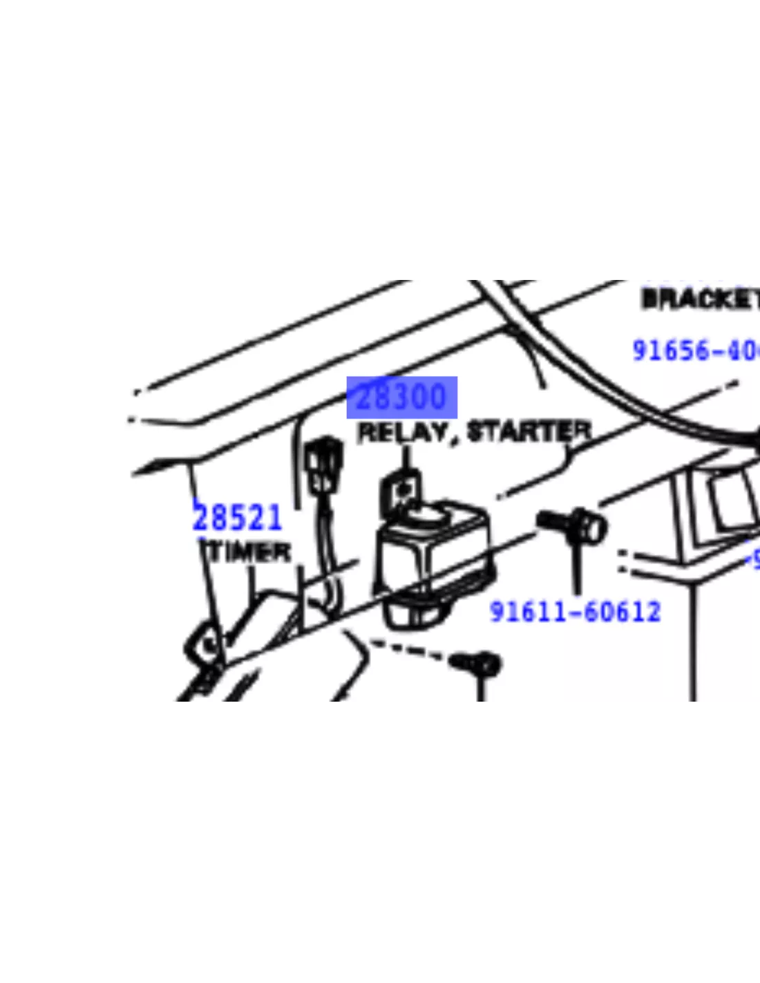 Relais de démarreur 24V pour BJ4 HJ4 09/1977-10/1984 TOYOTA -