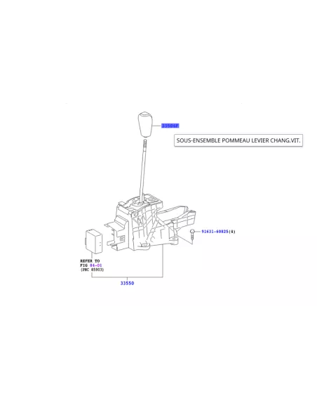 Pommeau de levier boite de vitesses automatique KDJ15 TOYOTA -