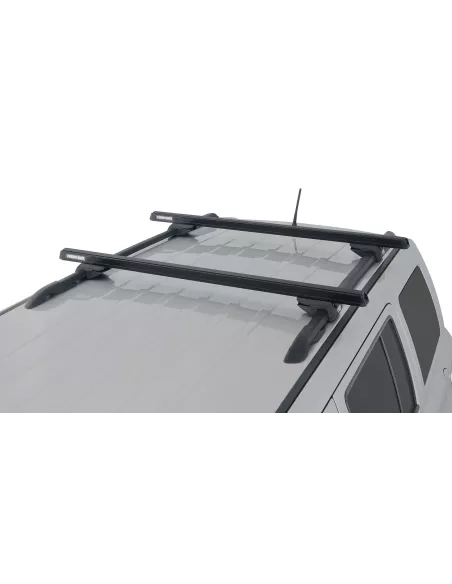 Kit 2 barres de toit noire HD 1250mm pieds CXB Heavy Duty RHINO RACK