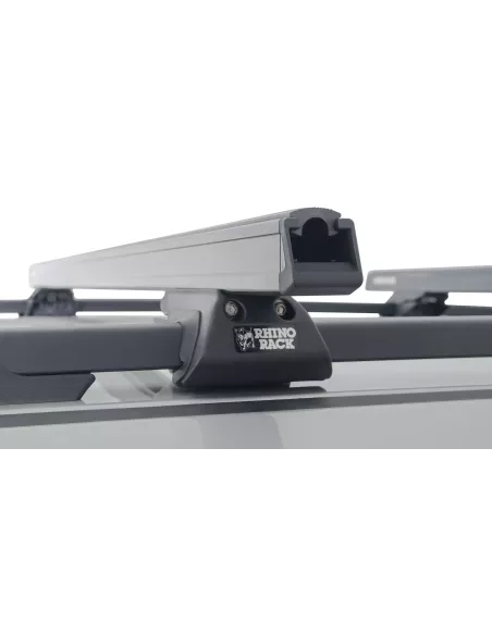 Kit 2 barres de toit noire HD 1250mm pieds CXB Heavy Duty RHINO RACK