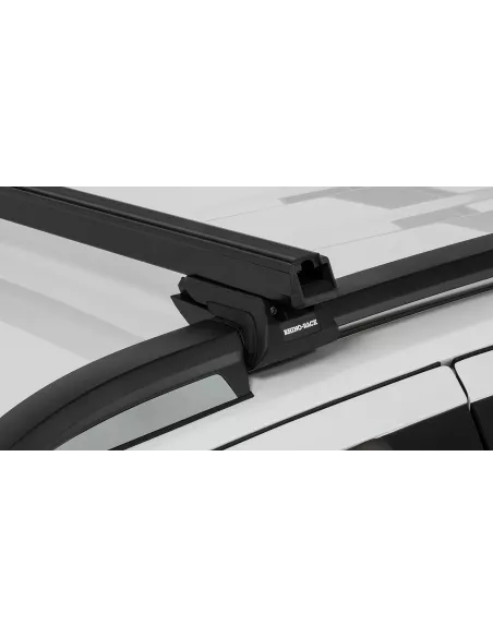 Kit 2 barres de toit noire HD 1250mm pieds CXB Heavy Duty RHINO RACK