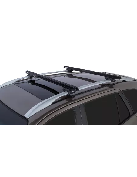 Kit 2 barres de toit noire HD 1250mm pieds CXB Heavy Duty RHINO RACK