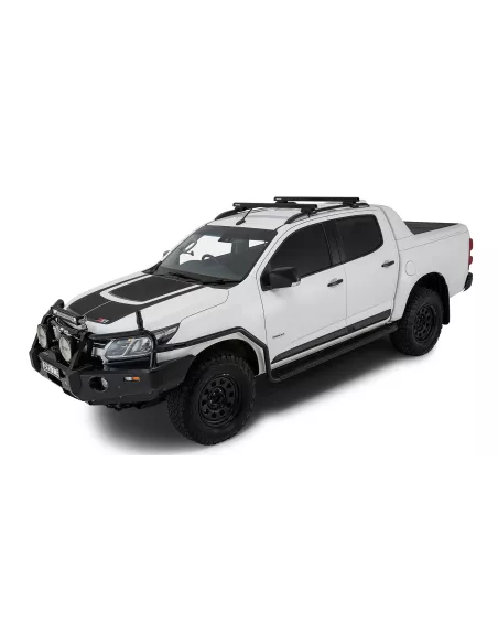 Kit 2 barres de toit noire HD 1250mm pieds CXB Heavy Duty RHINO RACK