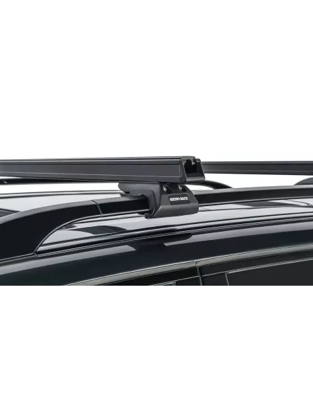 Kit 2 barres de toit noire HD 1250mm pieds CXB Heavy Duty RHINO RACK