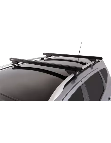 Kit 2 barres de toit noire HD 1250mm pieds CXB Heavy Duty RHINO RACK
