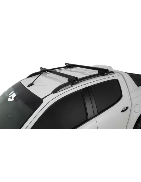 Kit 2 barres de toit noire HD 1250mm pieds CXB Heavy Duty RHINO RACK