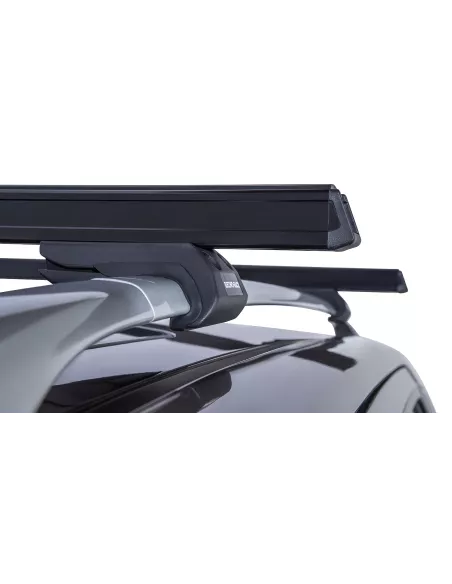 Kit 2 barres de toit noire HD 1250mm pieds CXB Heavy Duty RHINO RACK