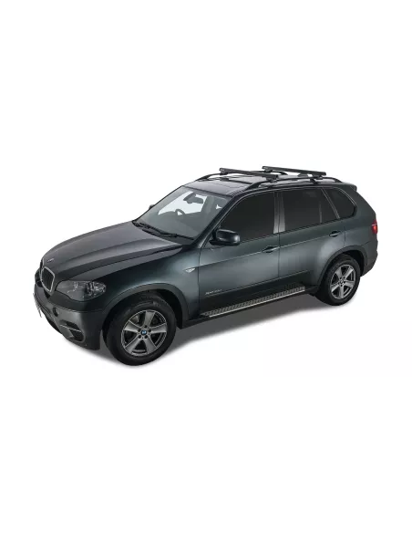 Kit 2 barres de toit noire HD 1250mm pieds CXB Heavy Duty RHINO RACK