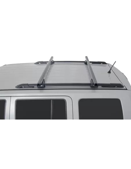 Kit 2 barres de toit noire HD 1250mm pieds CXB Heavy Duty RHINO RACK