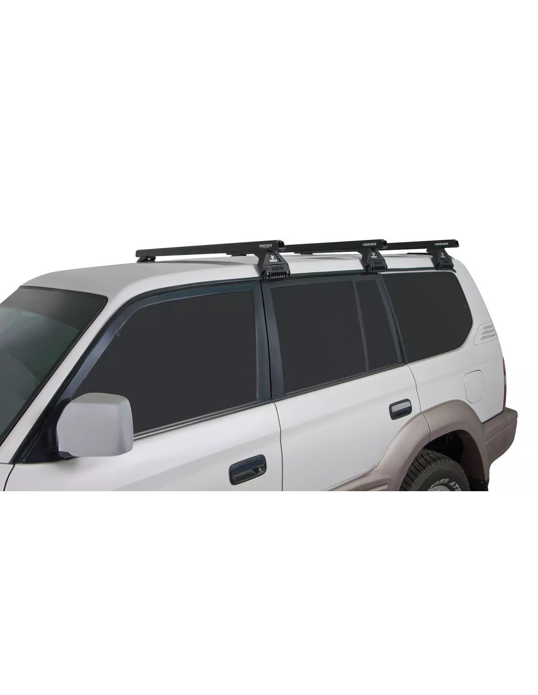 Kit 3 Black Dach Bars 1375mm Heavy Duty RL110 TrackMount Toyota