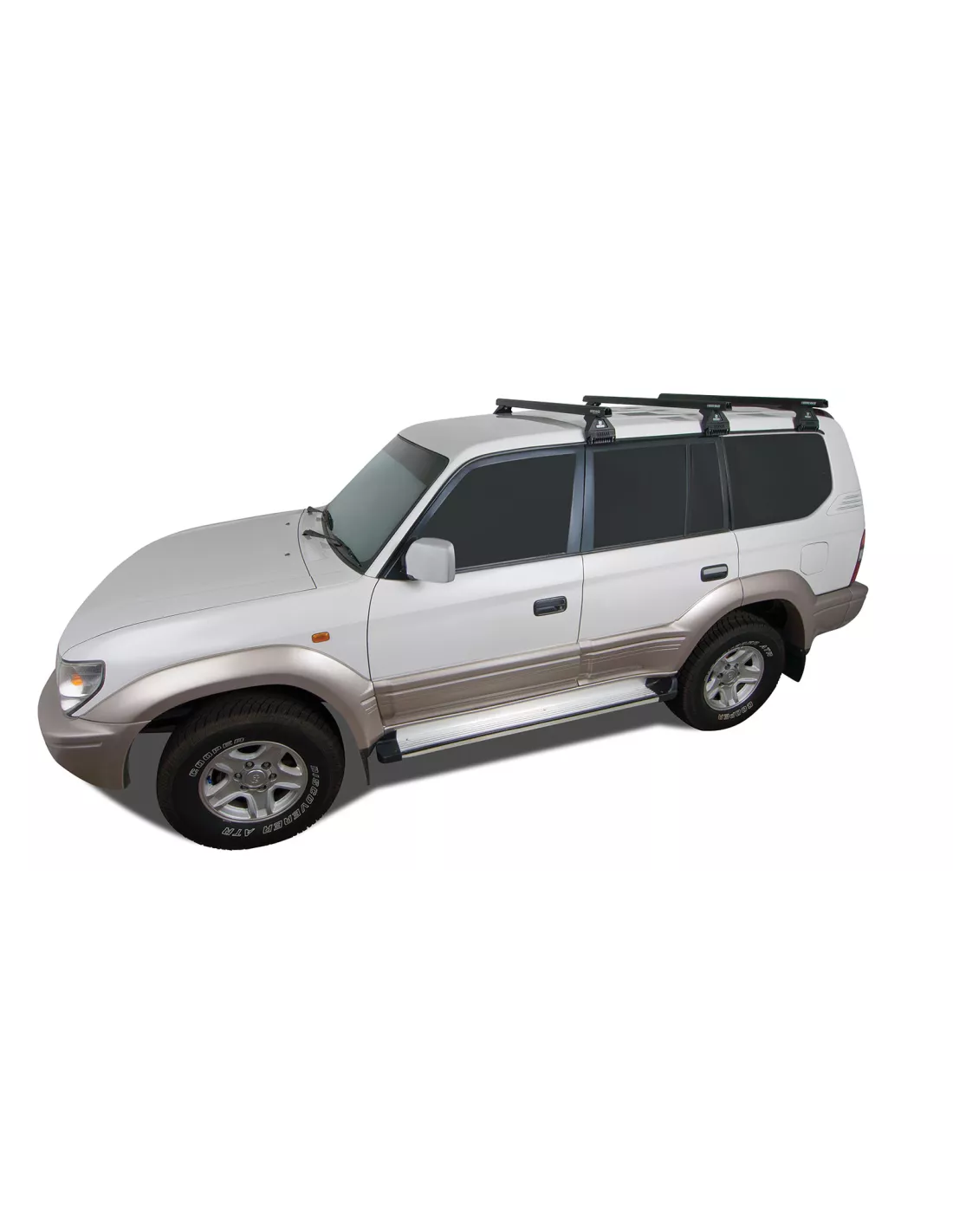 Kit 3 Black Dach Bars 1375mm Heavy Duty RL110 TrackMount Toyota