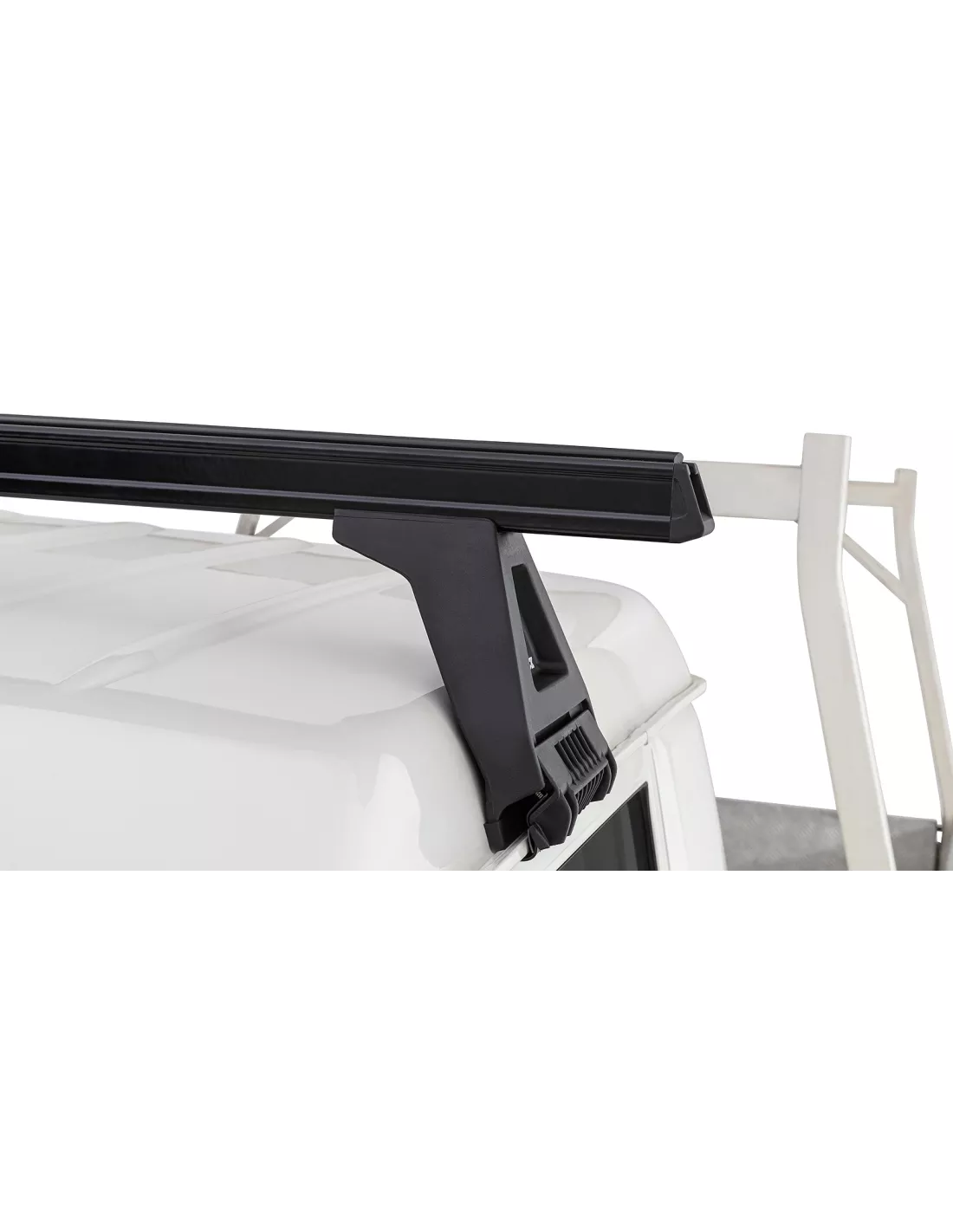 Kit 1 barre de toit noire Heavy Duty 1500mm avec pied RCL150 RHINO