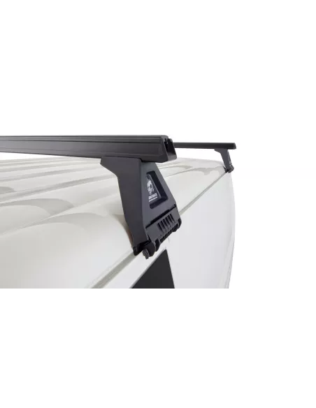 Kit 2 barres de toit noire Heavy Duty 1500mm avec pieds RL150 RHINO
