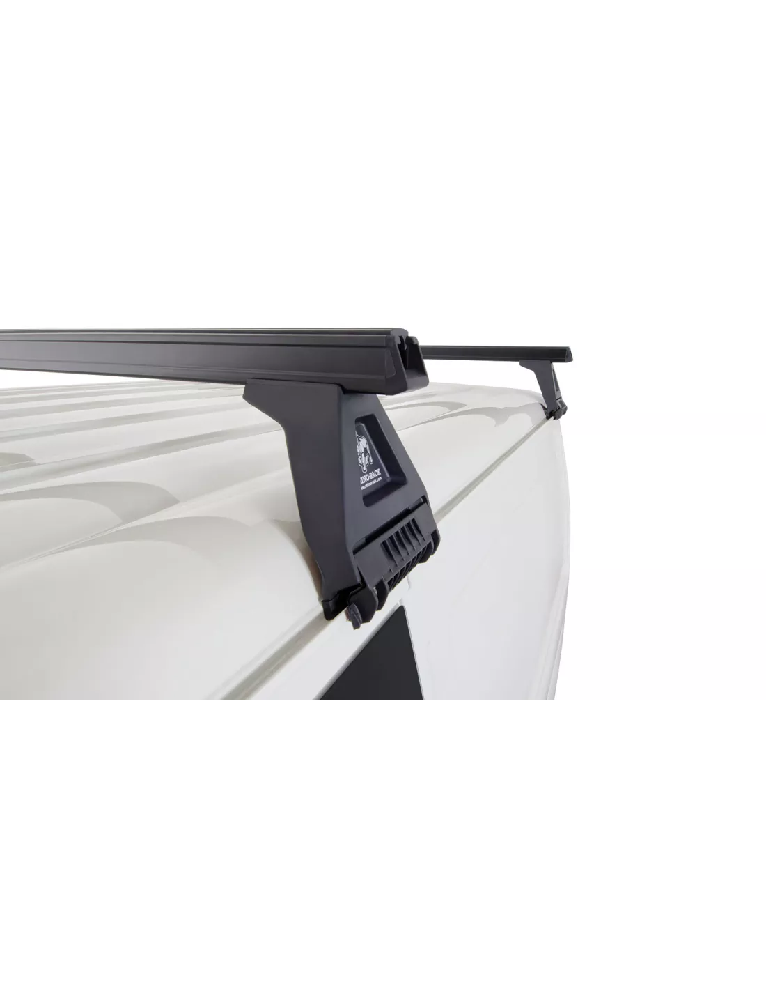 Kit 2 barres de toit noire Heavy Duty 1500mm avec pieds RL150 RHINO