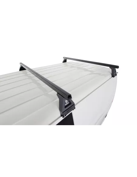 Kit 2 barres de toit noire Heavy Duty 1500mm avec pieds RL150 RHINO
