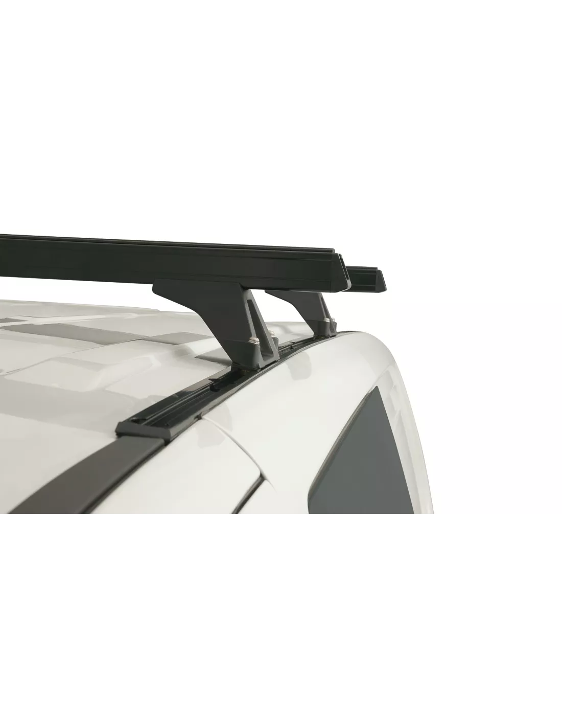 Kit 2 barres de toit noire Heavy Duty 1500mm avec pieds RLTF Hyundai