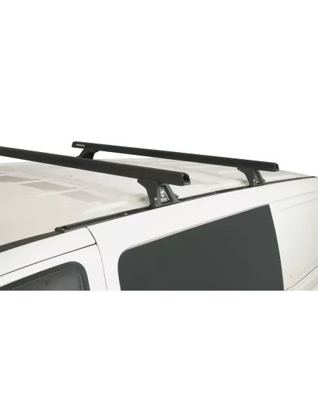 Kit 2 barres de toit noire Heavy Duty 1500mm avec pieds RLTF Hyundai