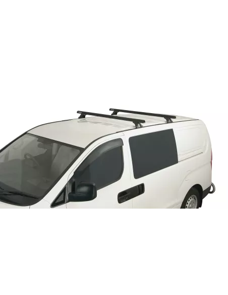 Kit 2 barres de toit noire Heavy Duty 1500mm avec pieds RLTF Hyundai