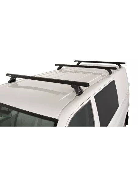 Kit 3 barres de toit noire Heavy Duty 1500mm avec pieds RLTF