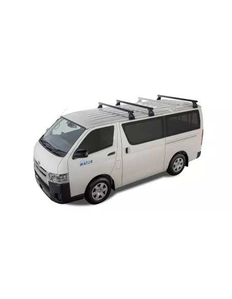 Kit 3 barres de toit noire Heavy Duty 1500mm avec pieds RL150 Toyota