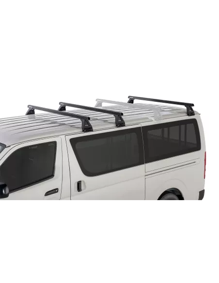 Kit 3 barres de toit noire Heavy Duty 1500mm avec pieds RL150 Toyota